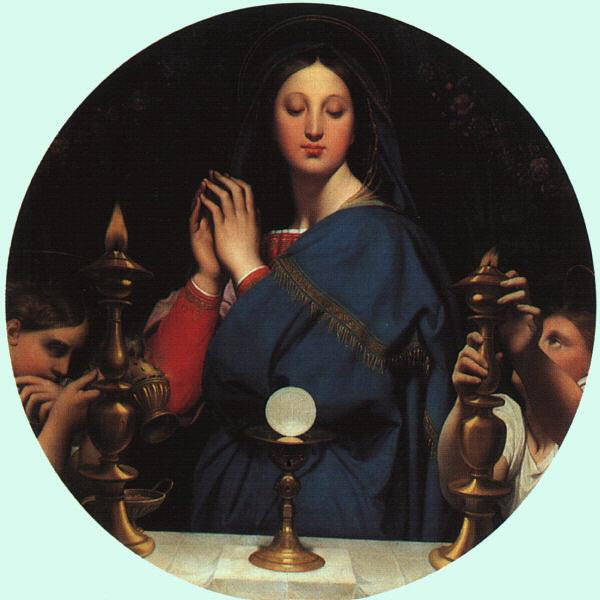 Jean-Auguste Dominique Ingres The Virgin with the Host France oil painting art